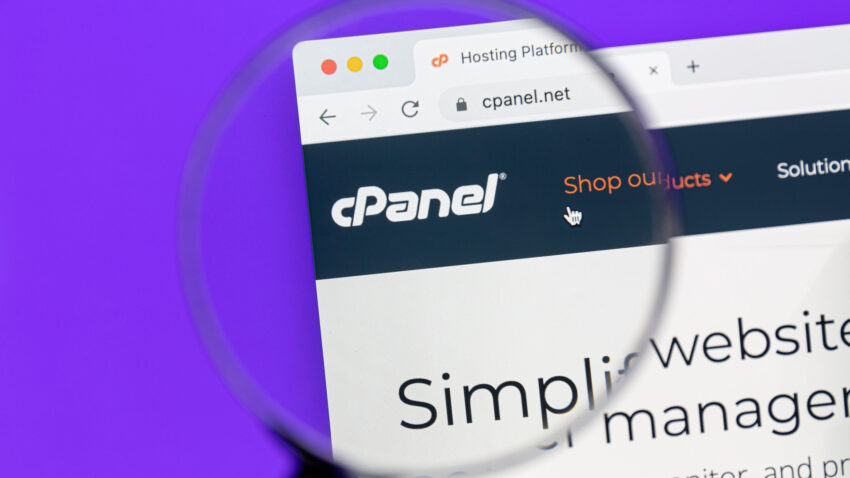 cPanel homepage on a computer screen.